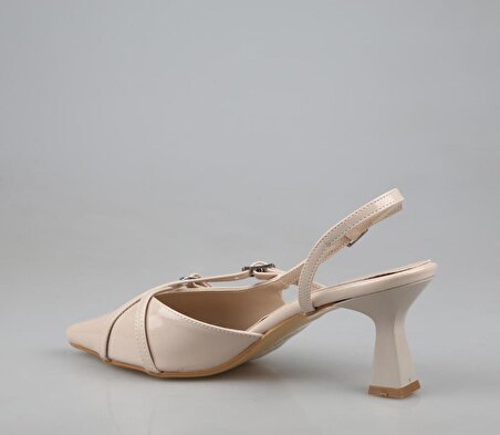 Feles 1-708 Ten Rengi Kadın Topuklu Ayakkabı