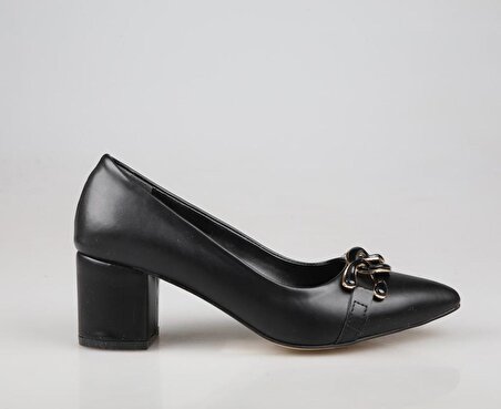 Feles 90-070 Siyah Kadın Topuklu Ayakkabı