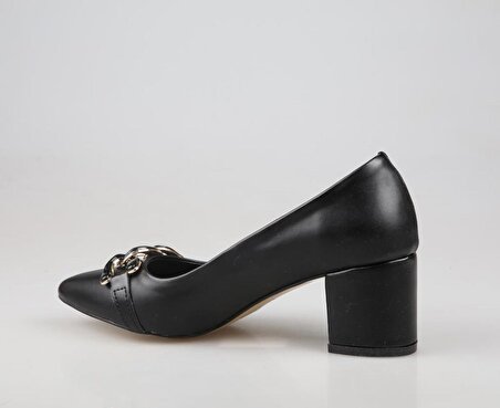 Feles 90-070 Siyah Kadın Topuklu Ayakkabı