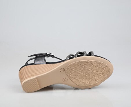 Feles 114-201 Siyah Kadın Topuklu Ayakkabı