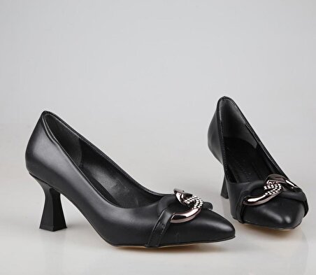Style Star bj282 Siyah Kadın Topuklu Ayakkabı