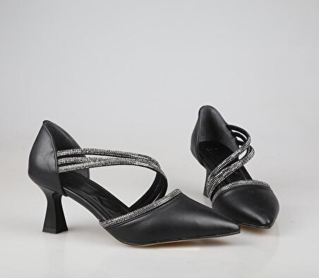 Style Star nm098 Siyah Kadın Topuklu Ayakkabı