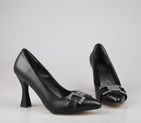 Style Star bj356 Siyah Kadın Topuklu Ayakkabı