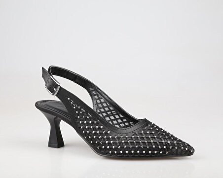 Feles 018-570 Siyah Kadın Topuklu Ayakkabı