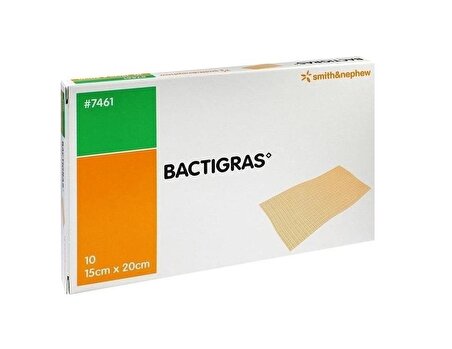 Bactigras 15x20 cm Antiseptik Tül Yara Yanık Bakım Örtüsü 10 Adet