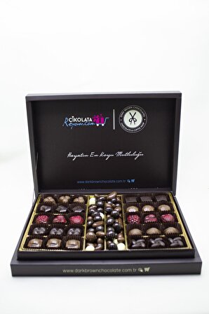 Dark Brown Özel Hediyelik Serisi 750 gr Kutuda Karışık Spesiyel Çikolata Drajeli