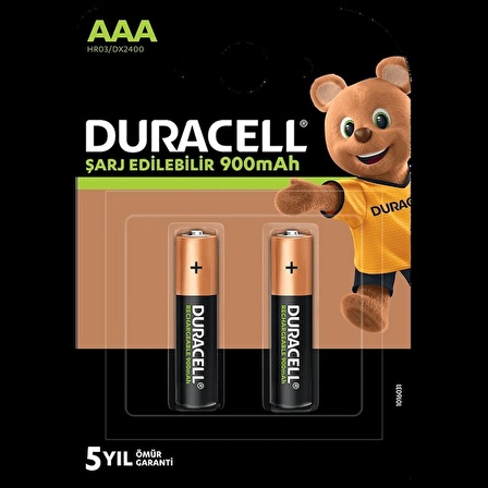 Duracell 900 Mah Şarjlı İnce Pil 2&amp;apos;li (1243)