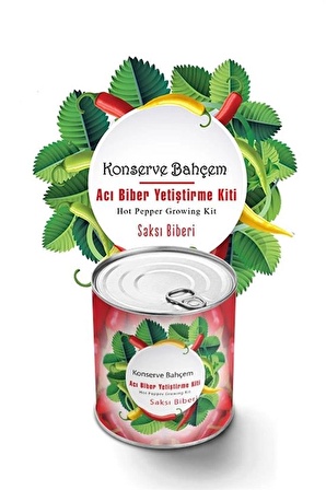 Konserve Bahçem Evde Konservede Acı Saksı Biberi Yetiştirme Kiti (1243)