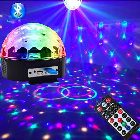 Küre Disko Topu Müzik Çalar Renkli Lazer Işıklı Bluetooth (1243)