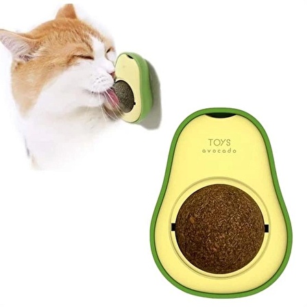 Avokado Model Yapışkanlı Kedi Oyuncağı Yenilebilir Kedi Nanesi Otu (1243)