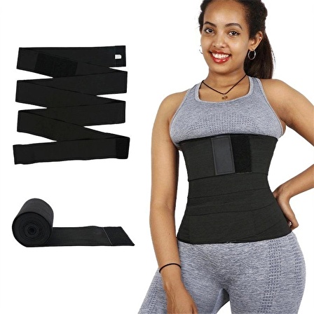 Waist Trainer İnceltici Zayıflatıcı Kum Saati 4m Sarma Bel Korse (1243)