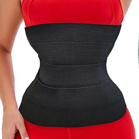 Waist Trainer İnceltici Zayıflatıcı Kum Saati 4m Sarma Bel Korse (1243)