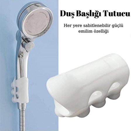 Banyo Duş Başlığı Tutucu Silikon Güçlü Vantuz Vakum Aparatı (1243)