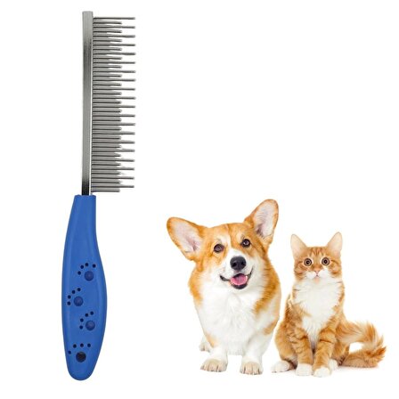 Tüy Açıcı Kedi Köpek Tarağı Tek Taraflı Metal Dişli Evcil Hayvan Bakım Fırçası (1243)