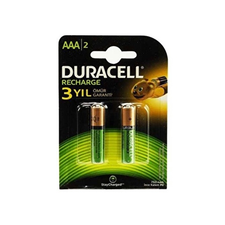 Duracell 750 Mah Şarjlı İnce Pil 2&amp;apos;li (1243)