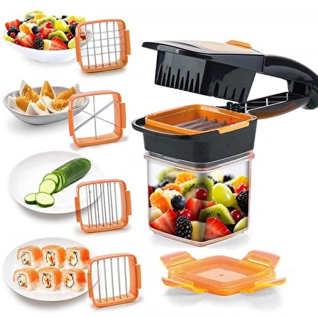 Nicer Dicer Quick 5 In 1 Pratik Hazneli Sebze Meyve Doğrayıcı Dilimleme Aleti (1243)