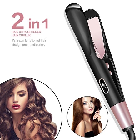 2 in 1 Curl Straight Confidence Saç Düzleştirici (1243)