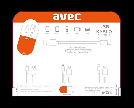 AV-187 Micro USB Kablo (1243)