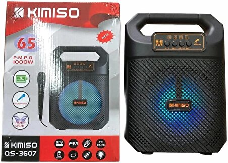 Karaoke Kimiso Qs-3607 Mikrafonlu Taşınabilir Hoparlör 6,5’’ (1243)