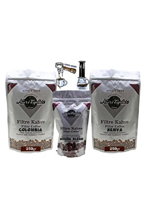 Nuri Toplar Filtre Kahve Kenya Ve Colombia House Blend 3'lü Paket