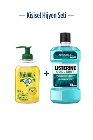 Listerine Cool Mint 500 ml + Le Petit Marseillais Zeytinyağı Sıvı Sabun 300 ml Hijyen Seti