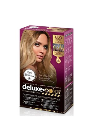 Deluxe Color Kit Saç Boyası 8.0 Açık Kumral