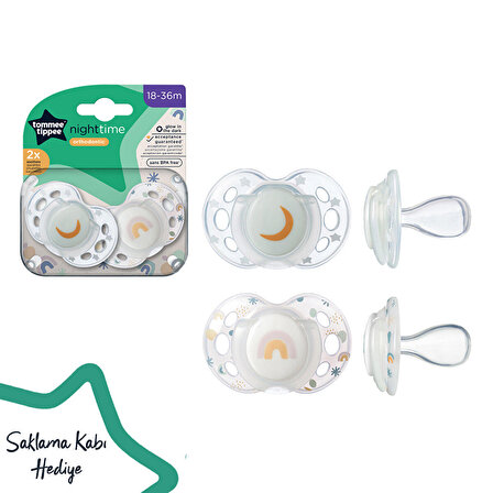 Tommee Tippee Closer to Nature Night Time İkili Emzik 18-36ay
