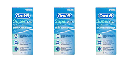 Oral-B Diş İpi Super Floss 50 Adet x 3 Kutu