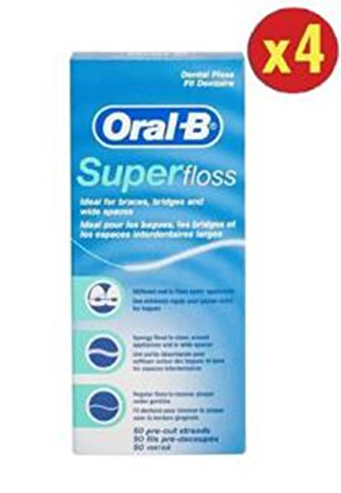 Oral-B Diş İpi Super Floss 50 Adet x 4 Kutu