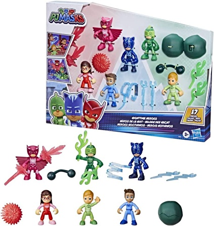 F5351 PJMaskeliler - Gece Kahramanları 6 lı Figür Seti +3 yaş