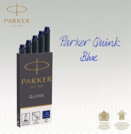 Parker Quink Kalem Kartuşu Mavi 5 Li (1 Paket 5 Adet)