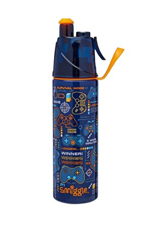 Erkek Çocuk Mist Spritz Koleksiyonu Oyun Konsept Baskılı 500 ml Mavi Paslanmaz Çelik Suluk / Matara