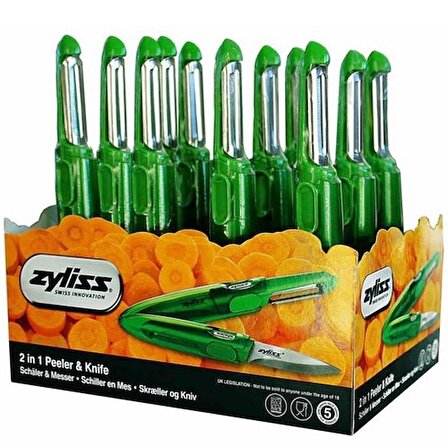 Zyliss E950001 Sebze Bıçağı - Soyacak Seti 12'li Yeşil 