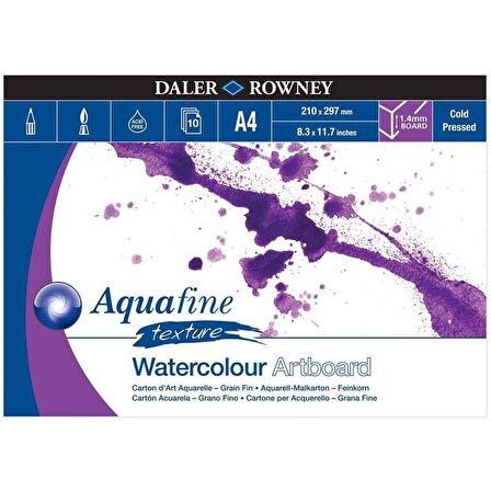 Daler Rowney Aquafine Texture Artboard Sulu Boya Bloğu 10 Yaprak A4