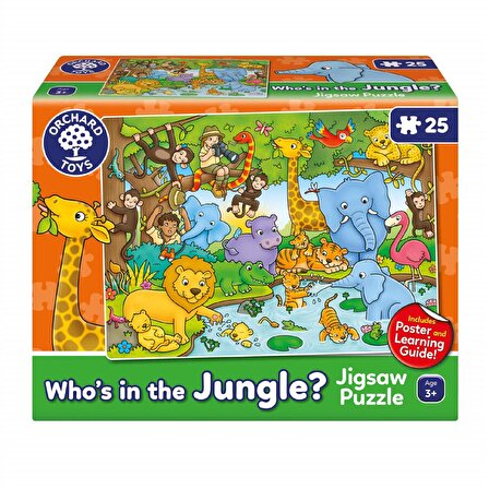 Orchard Who's in The Jungle 3 - 6 Yaş Büyük Boy Puzzle 25 Parça