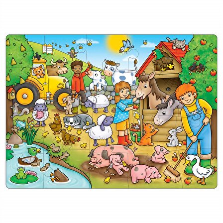 Orchard Who's on The Farm 3 - 6 Yaş Büyük Boy Puzzle 20 Parça