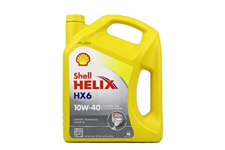 Shell Helix HX6 10W-40 Sentetik 4 lt Benzin-Dizel Motor Yağı 