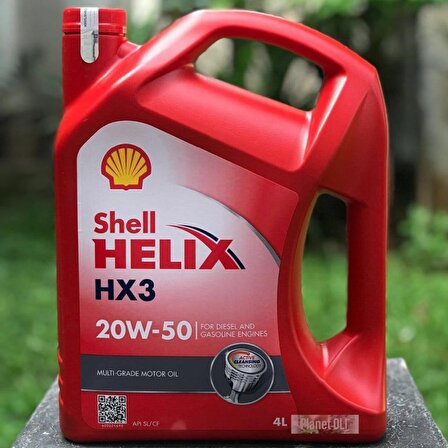 Shell Helix 20W-50 Sentetik 4 lt Benzin-Dizel Motor Yağı Üretim:2024