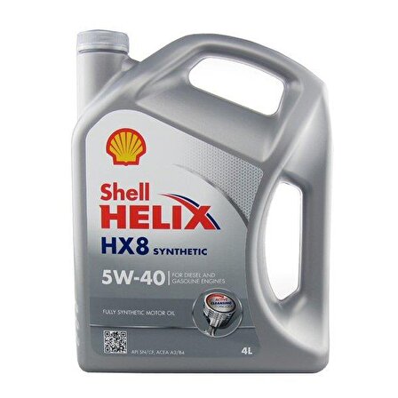 Shell Helix HX8 Synthetic 5W-40 Tam Sentetik 4 lt Benzin-Dizel-LPG Motor Yağı Üretim:2021 