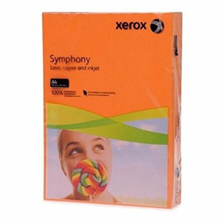 Xerox 3R93953 A4 80Gr 500YP Symphony Turuncu Renkli Fotokopi Kağıdı