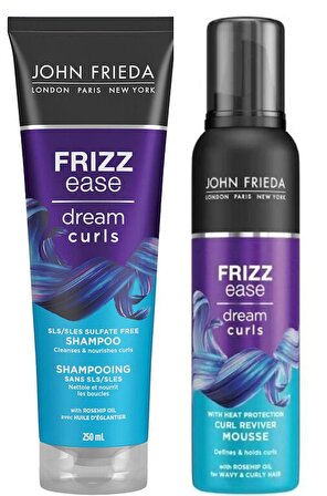 John Frieda Frizz Ease Dream Curls Shampoo 250 ml- John Frieda Frizz Ease Curl Bukle Belirginleştirici Saç Köpüğü 200 ml