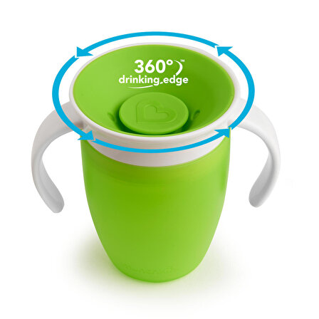 Munchkin Mucize  360°   Wildlove Alıştırma Bardağı 6ay+ 207ml, Yeşil