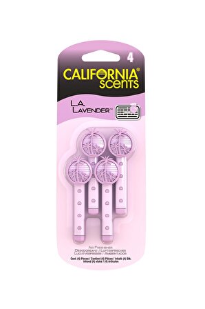 California Scents Vent Stick "LA Lavender " Kalorifer Geçme Koku 4'lü Set