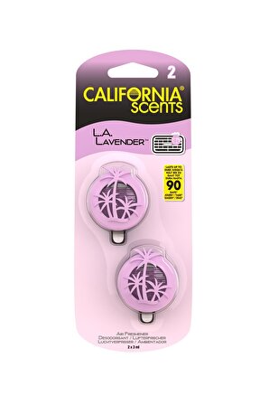 California Scents Mini Diffuser "LA Lavender" Kalorifer Geçme Koku 2'li Set