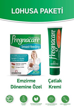 Pregnacare Breast-feeding + çatlak kremi