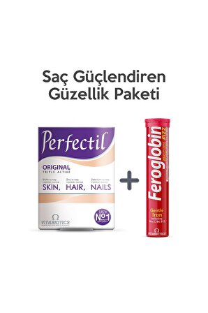 Perfectil + Feroglobin Fizz - Saç Güçlendiren Güzellik Paketi