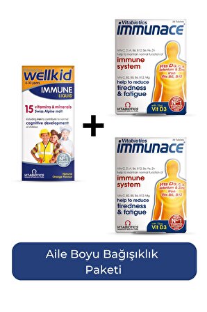 Wellkid Immune + 2 adet Immunace Aile Boyu Bağışıklık Paketi