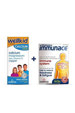 Wellkid Calcium Liquid + Immunace Original  - Aile Boyu Sağlık Paketi