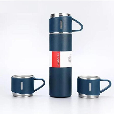 Lara Home Stainless Steel Vacuum Flask Paslanmaz Çelik Termos Petro Mavisi  500 ml