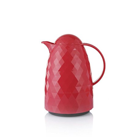 1 LT Isı Yalıtımlı Çay Ve Soğuk Su Termosu Kırmızı (12 Saat Sıcak Tutar& İçi Camdır)